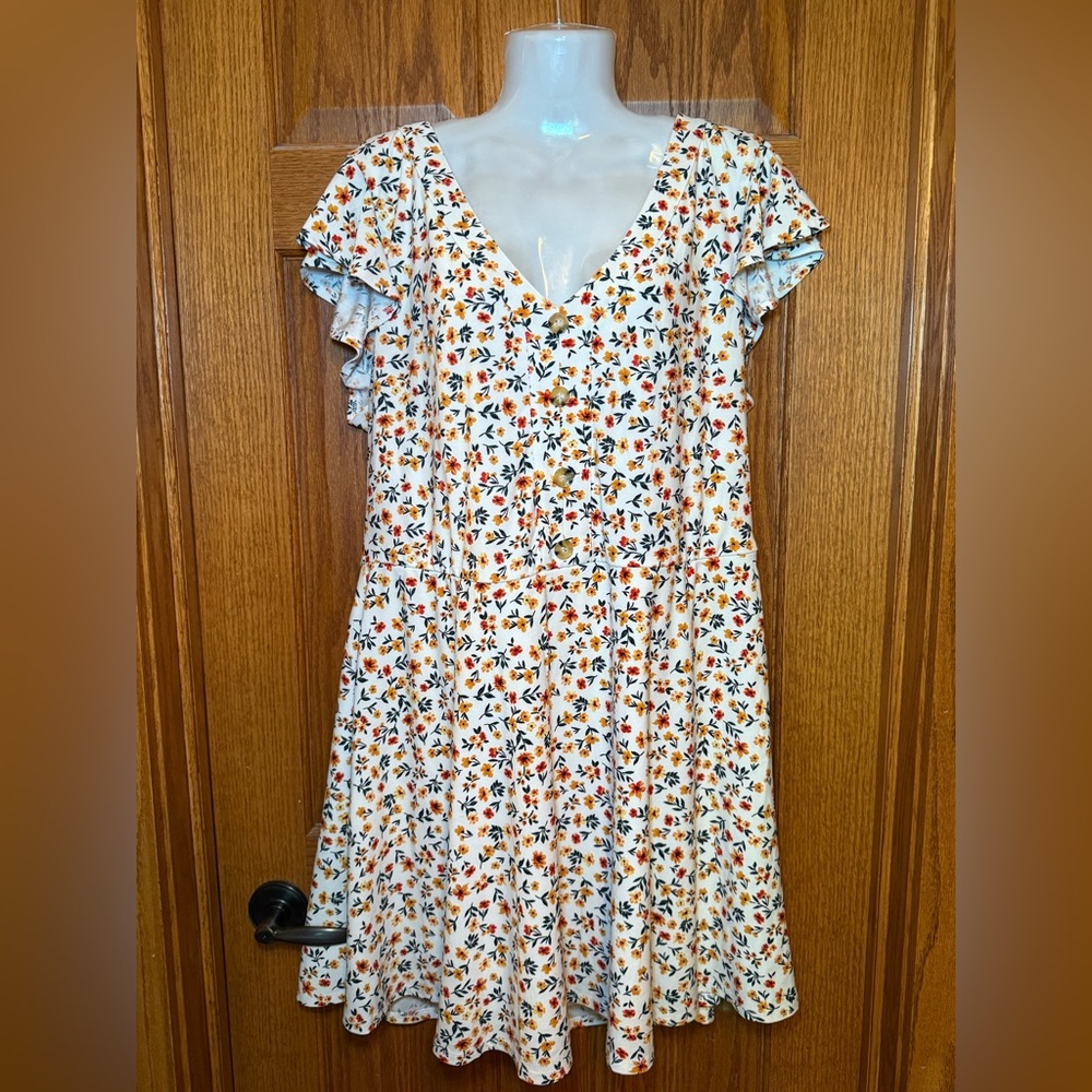 Fortune + Ivy Floral V-Neck Dress